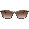 ARMANI EXCHANGE 0AX4146SU Ladies Eyewear, Shiny Transparent Brown (834913), Size: 53