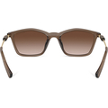 ARMANI EXCHANGE 0AX4146SU Ladies Eyewear, Shiny Transparent Brown (834913), Size: 53