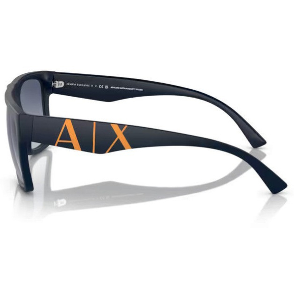 ARMANI EXCHANGE 0AX4113S Men Eyewear, Matte Blue (81814L), Size: 55