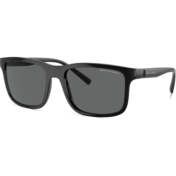 ARMANI EXCHANGE 0AX4145S Men Eyewear, Shiny Black (815887), Size: 57
