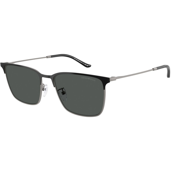 EMPORIO ARMANI 0EA2164D Men Eyewear, Matte Gunmetal/Black (300187), Size: 57
