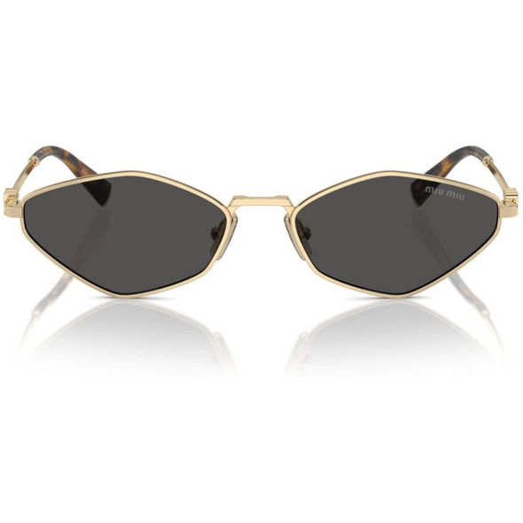 MIU MIU 0MU 56ZS Ladies Eyewear, Pale Gold (ZVN5S0), Size: 56