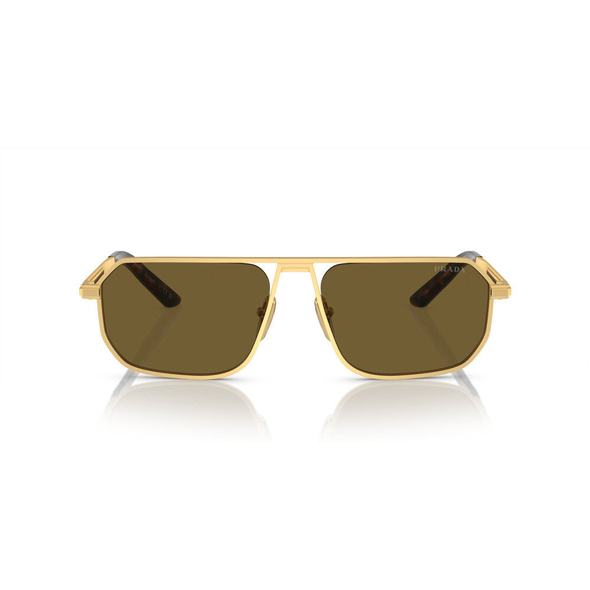PRADA 0PR A53S Men Eyewear, Matte Gold (1BK01T), Size: 59