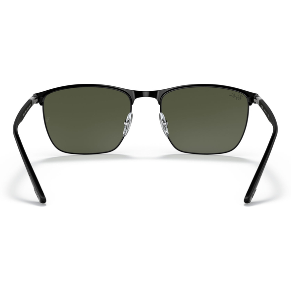RAY-BAN 0RB3686 Unisex Eyewear, Matte Black On Black (186/31), Size: 57