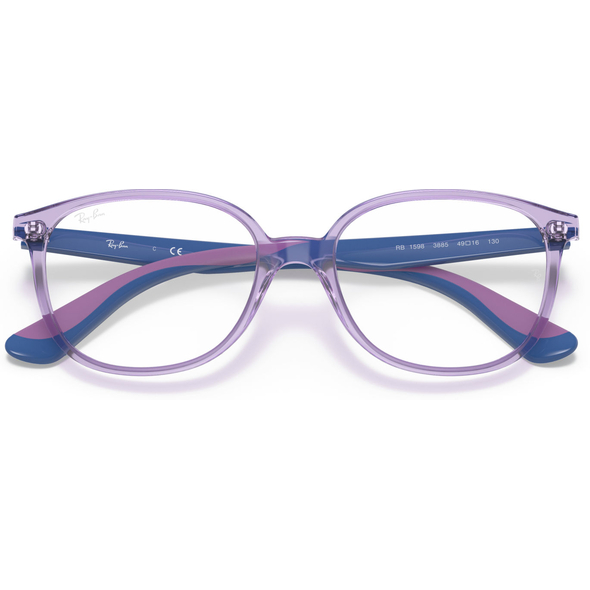 RAY-BAN JUNIOR VISTA 0RY1598 Unisex Eyewear, Transparent Violet (3885), Size: 47