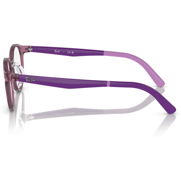 RAY-BAN JUNIOR VISTA 0RY1625D Unisex Eyewear, Transparent Purple (3909), Size: 47