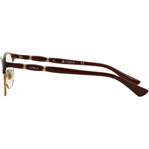 VOGUE 0VO3987B Ladies Eyewear, Top Bordeaux/Pale Gold (986), Size: 52