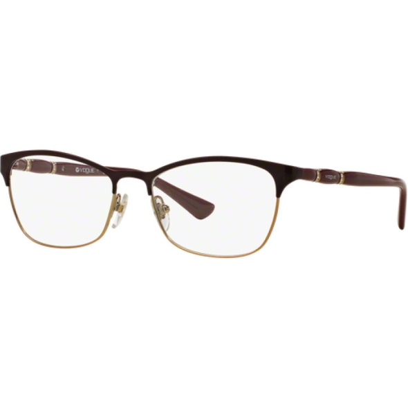 VOGUE 0VO3987B Ladies Eyewear, Top Bordeaux/Pale Gold (986), Size: 52