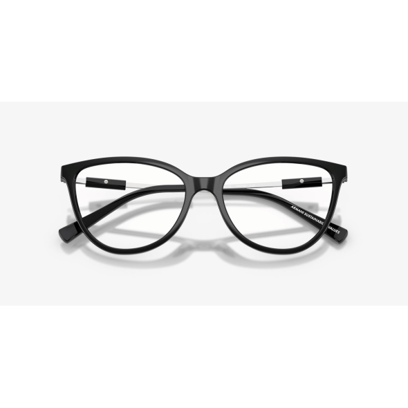 ARMANI EXCHANGE 0AX3128 Ladies Eyewear, Shiny Black (8158), Size: 54