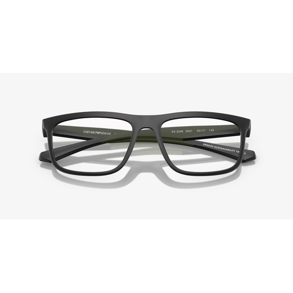 EMPORIO ARMANI 0EA3246 Men Eyewear, Matte Black (5001), Size: 55