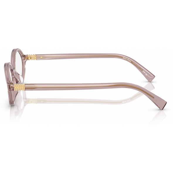 MIU MIU 0MU 01XV Ladies Eyewear, Mauve Transparent (12W1O1), Size: 50