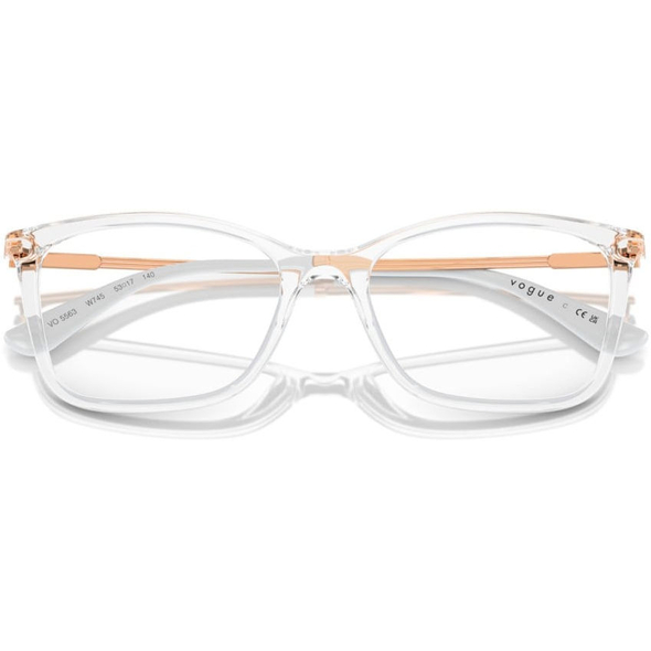 VOGUE 0VO5563 Ladies Eyewear, Transparent (W745), Size: 51